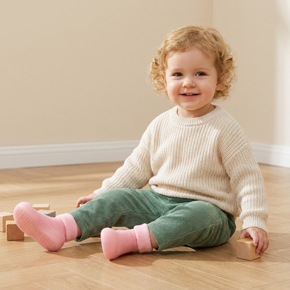 Warm Baby Walking Sock Shoes with Soft Non-Slip Soles