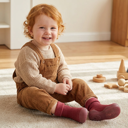 Warm Baby Walking Sock Shoes with Soft Non-Slip Soles
