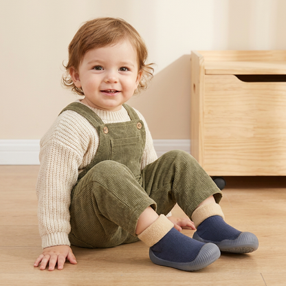 Warm Baby Walking Sock Shoes with Soft Non-Slip Soles