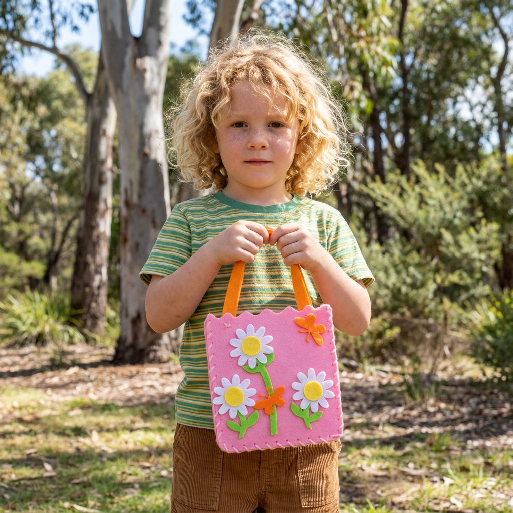 DIY Cute Felt Handbag Sewing Craft Kit for Kids