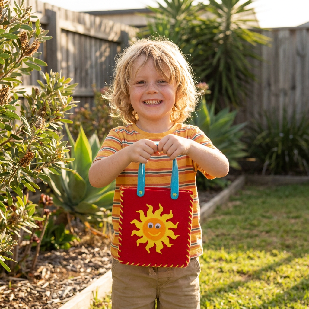 DIY Cute Felt Handbag Sewing Craft Kit for Kids