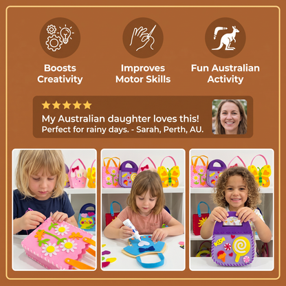 DIY Cute Felt Handbag Sewing Craft Kit for Kids