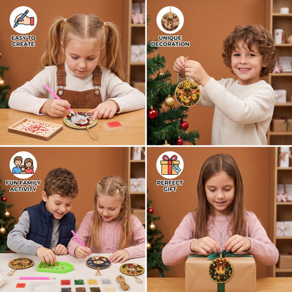 DIY Christmas Wooden Ornament Diamond Painting Kit