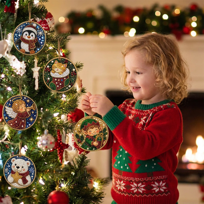 DIY Christmas Wooden Ornament Diamond Painting Kit