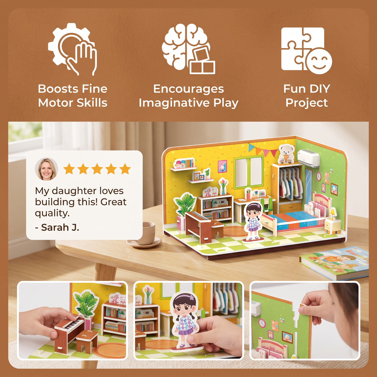 3D DIY Playroom Building Kit – Educational Puzzle & Craft Set