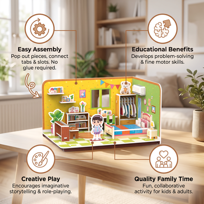 3D DIY Playroom Building Kit – Educational Puzzle & Craft Set