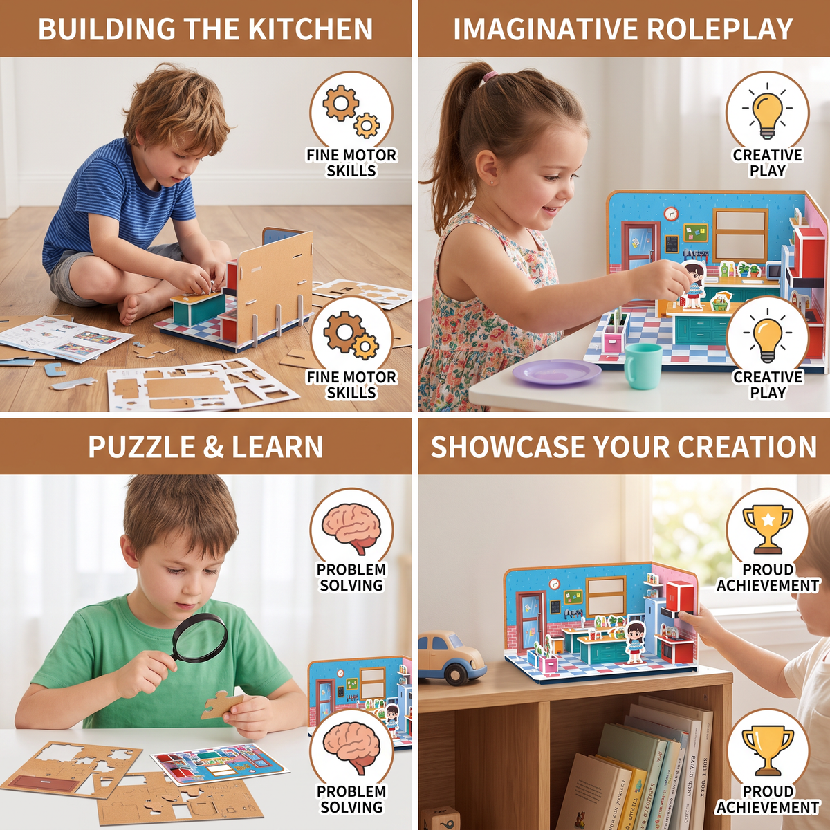 3D DIY Playroom Building Kit – Educational Puzzle & Craft Set