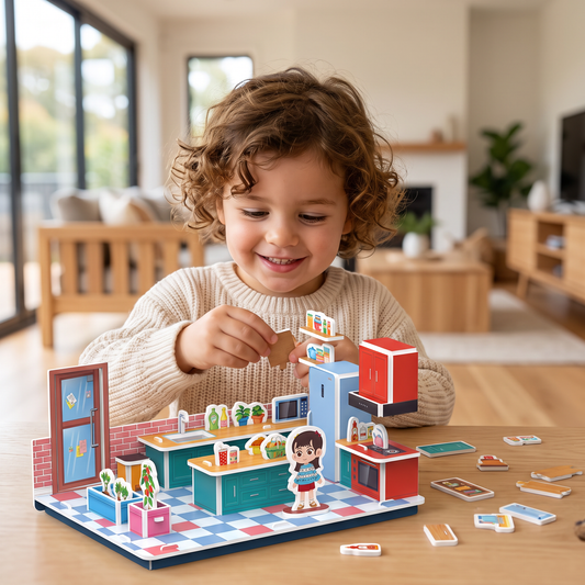 3D DIY Playroom Building Kit – Educational Puzzle & Craft Set
