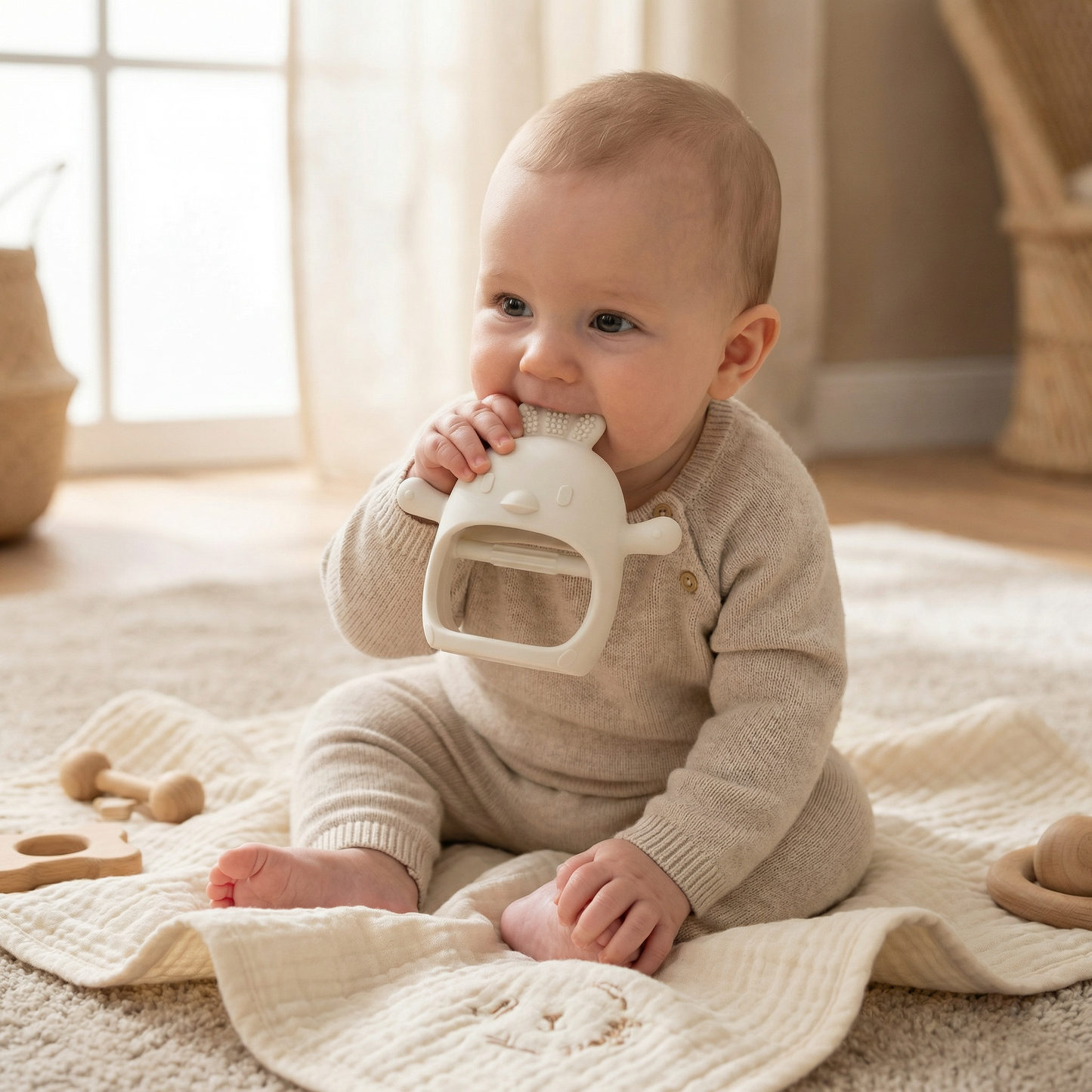 Baby Chick Silicone Teether – Gentle Food-Grade Soothing Toy