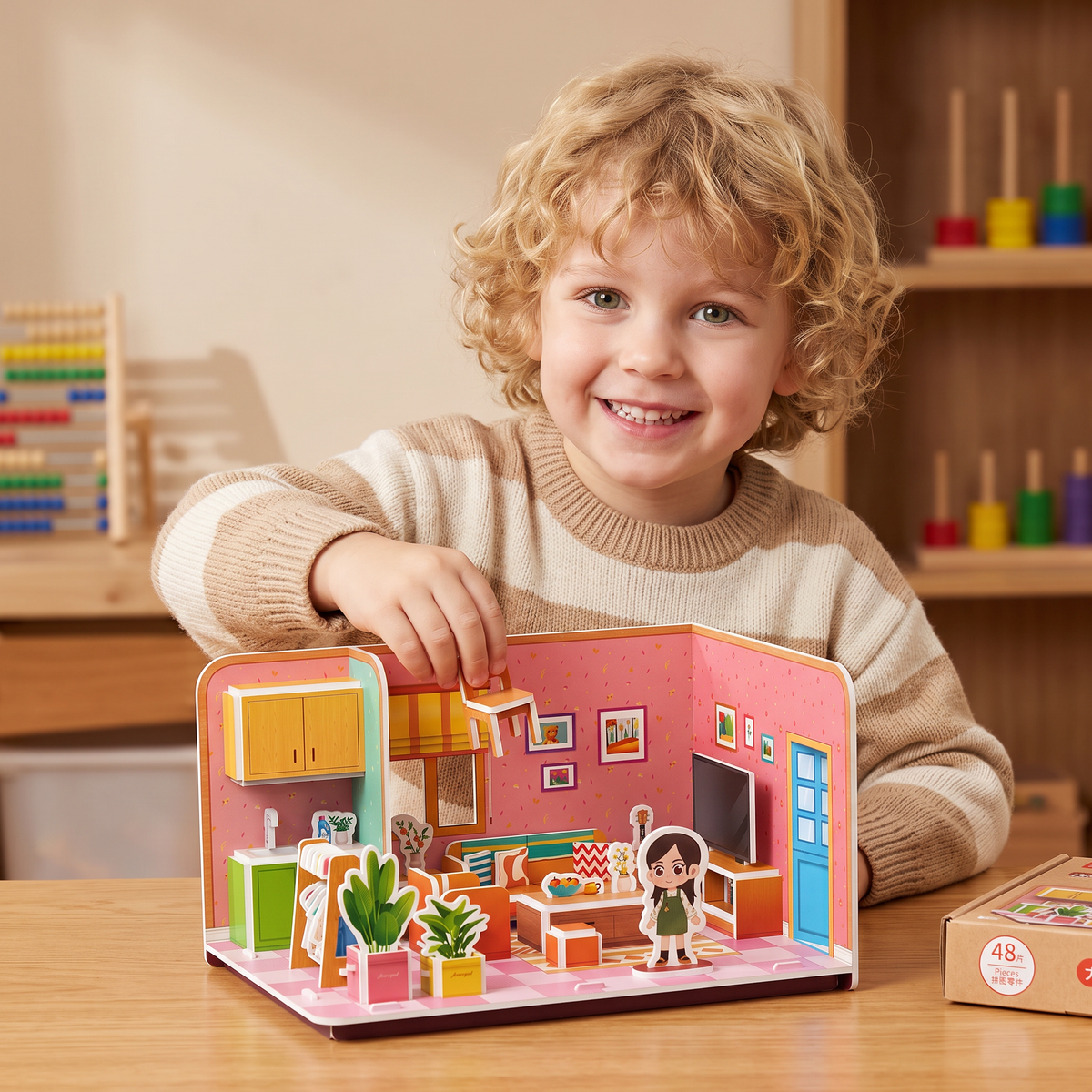 3D DIY Playroom Building Kit – Educational Puzzle & Craft Set