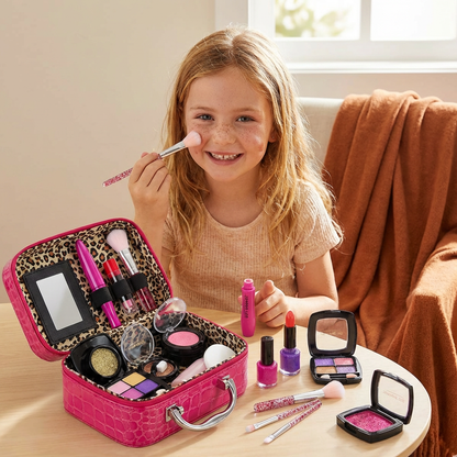 Make-up Play Set for Girls – Safe Kids Cosmetic Set with Practical Bag