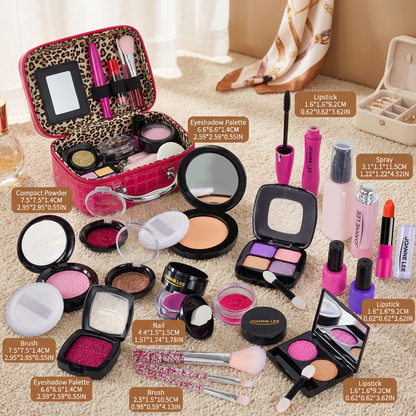 Make-up Play Set for Girls – Safe Kids Cosmetic Set with Practical Bag