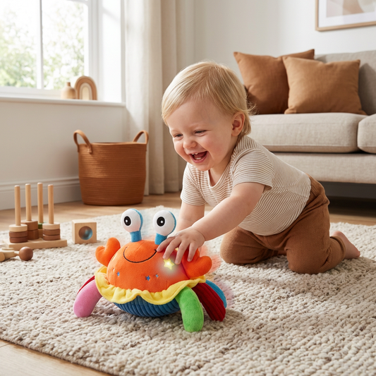 Interactive Musical Crab with Voice Function – Moving Educational Toy for Babies