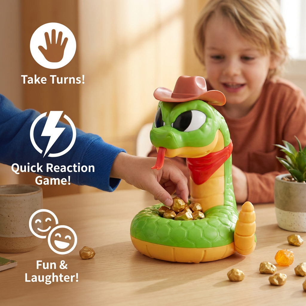 Interactive Rattlesnake Toy – Exciting Reaction Game for Children