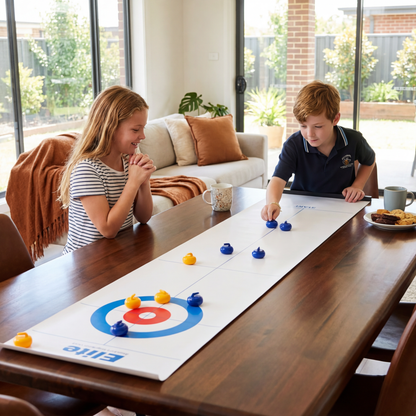 Portable Tabletop Curling Game – 2-Player Competition Set