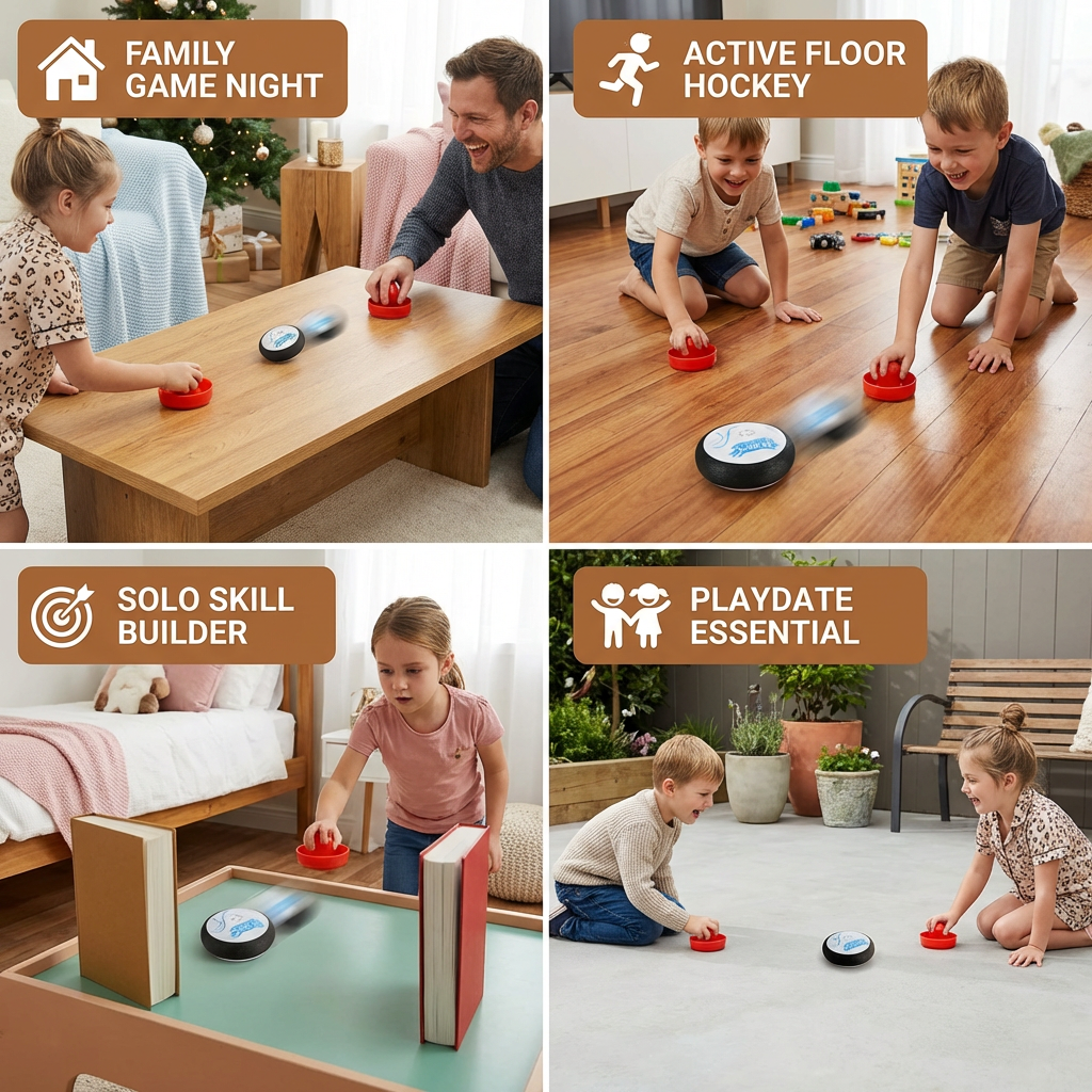 Mini Air Hockey Table Game for Kids – Reaction Game with Pucks
