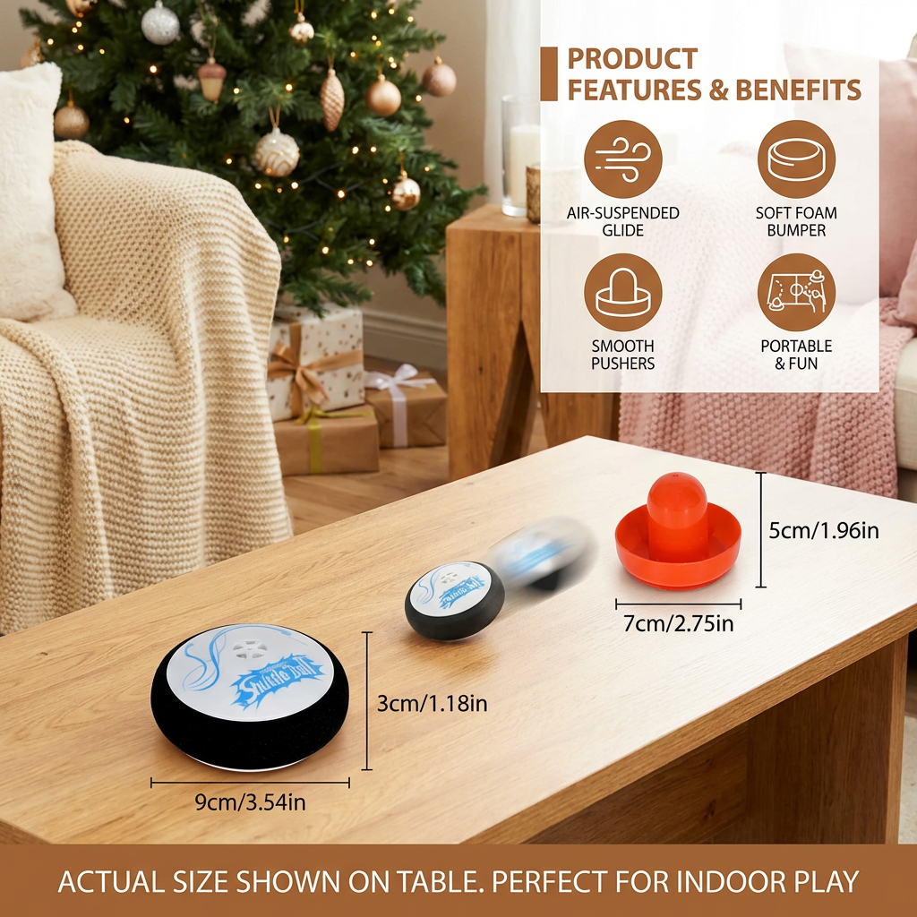 Mini Air Hockey Table Game for Kids – Reaction Game with Pucks