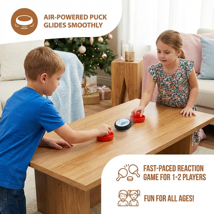 Mini Air Hockey Table Game for Kids – Reaction Game with Pucks