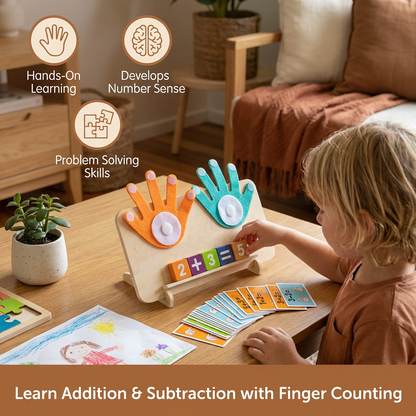 Montessori Number Learning Toy – Wooden Finger Tracing Board for Kids
