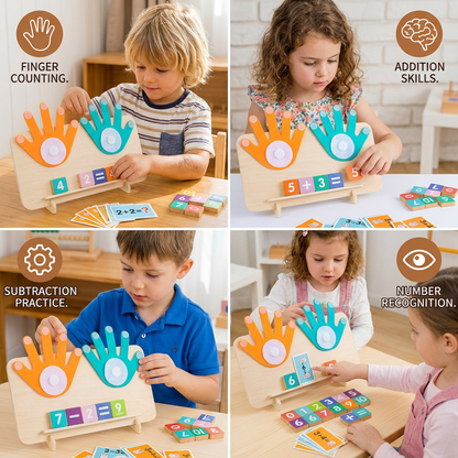 Montessori Number Learning Toy – Wooden Finger Tracing Board for Kids