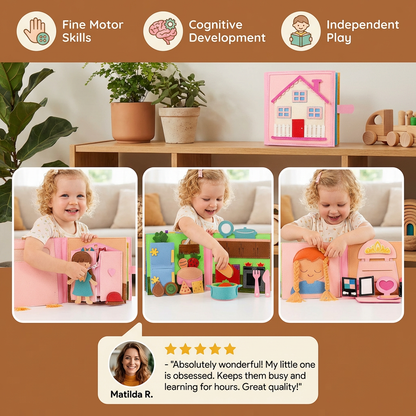 Montessori Felt Busy Book for Children – Dressing, Sorting & Everyday Learning