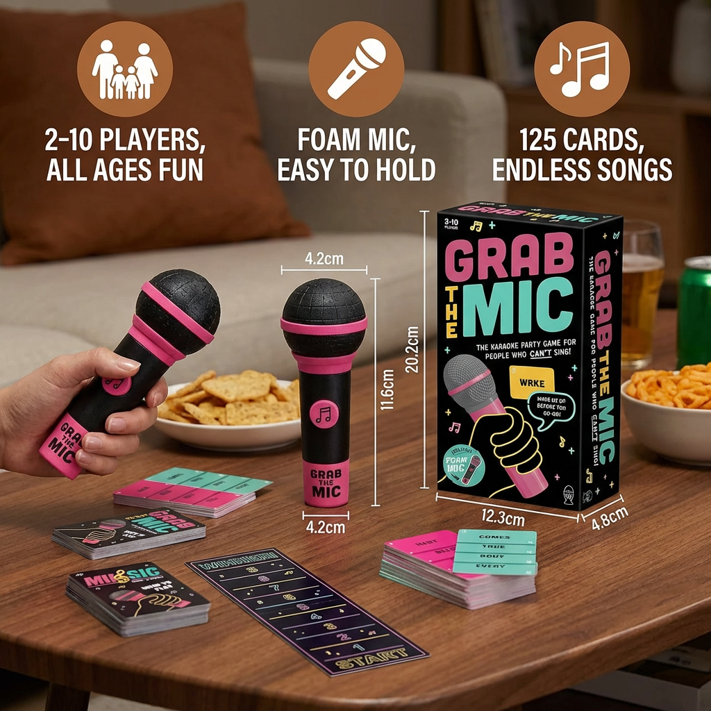 Karaoke Party Game with Microphone – Fun Family Game for Friends & Family