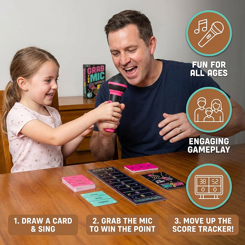Karaoke Party Game with Microphone – Fun Family Game for Friends & Family