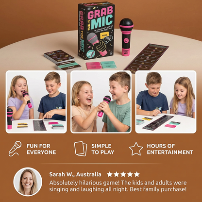 Karaoke Party Game with Microphone – Fun Family Game for Friends & Family