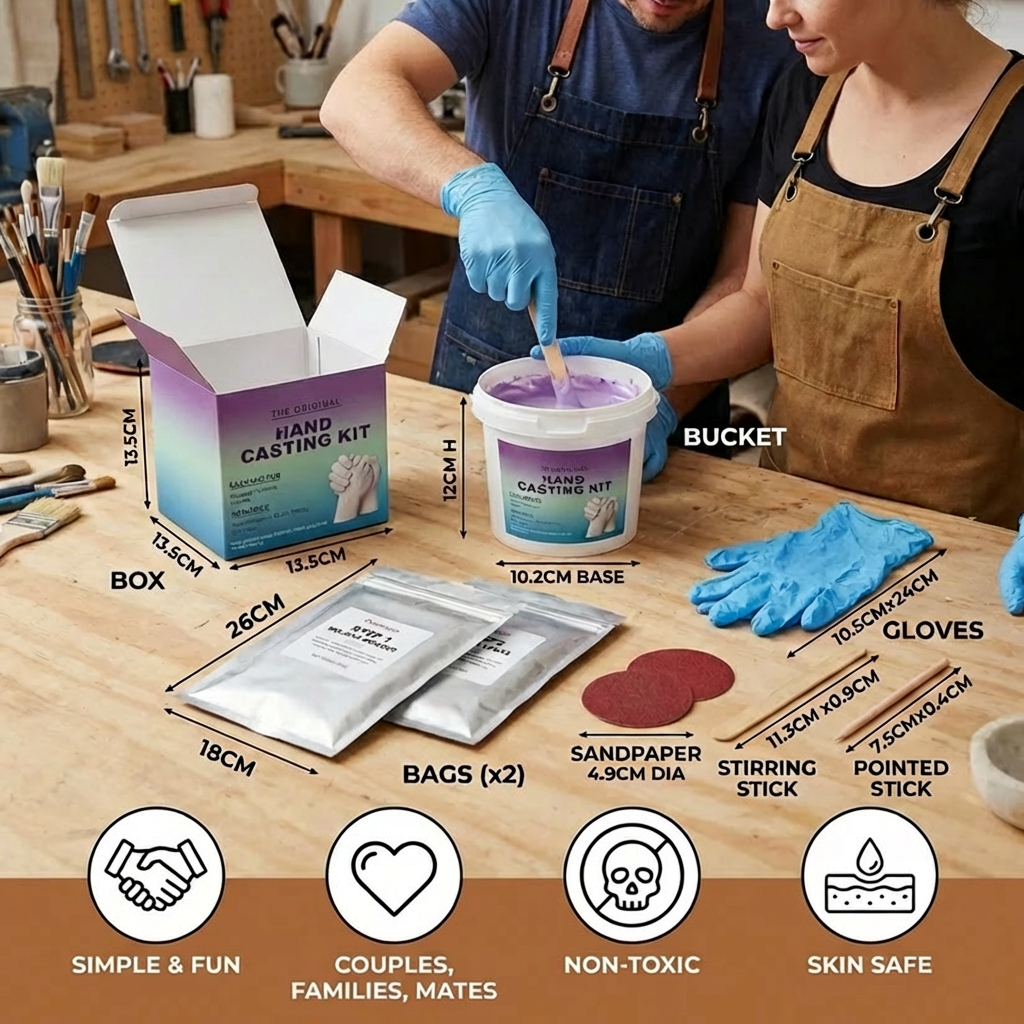 3D Hand Casting Kit for Families & Couples – Family Keepsake Set