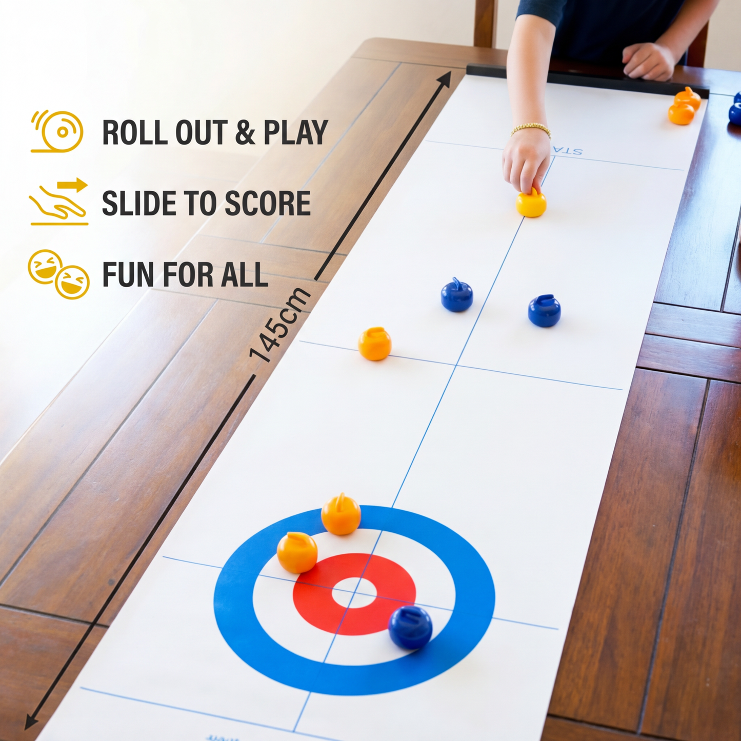 Portable Tabletop Curling Game – 2-Player Competition Set