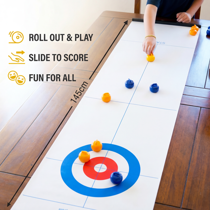 Portable Tabletop Curling Game – 2-Player Competition Set