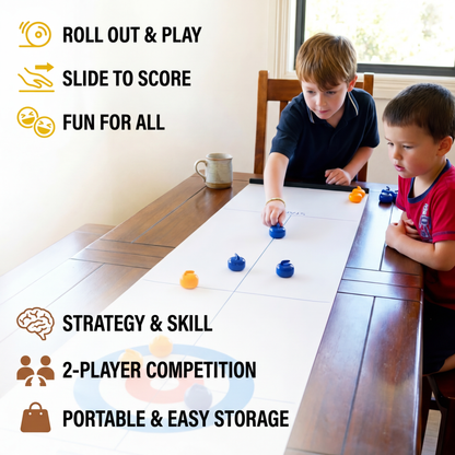 Portable Tabletop Curling Game – 2-Player Competition Set