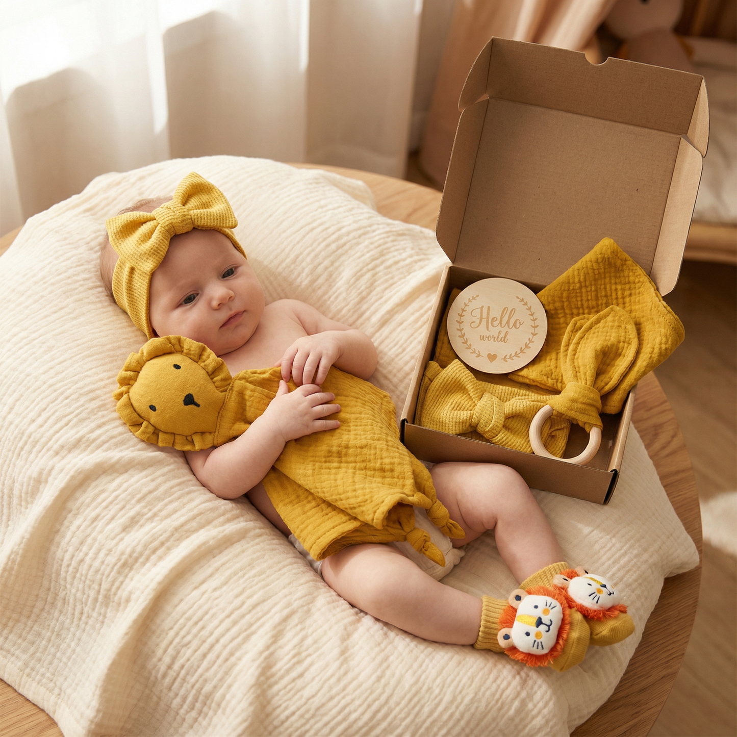 6-Piece Newborn Gift Box Set – Baby Essentials Starter Kit