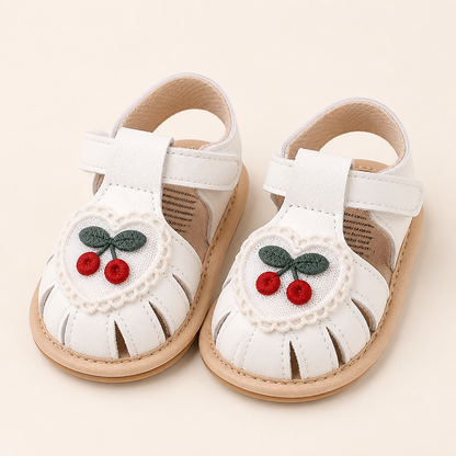 Cherry Heart Closed-Toe Sandals
