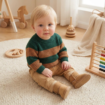 Fleece-Lined Baby Winter Boots with Soft, Non-Slip Soles