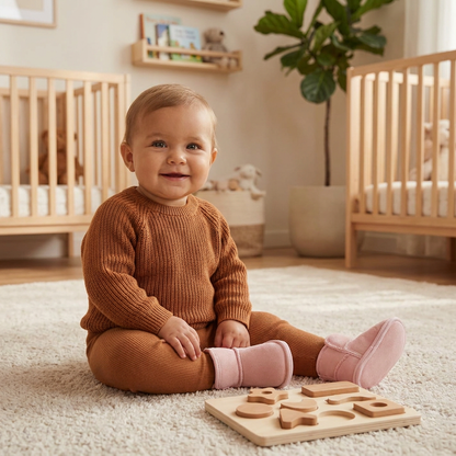 Fleece-Lined Baby Winter Boots with Soft, Non-Slip Soles