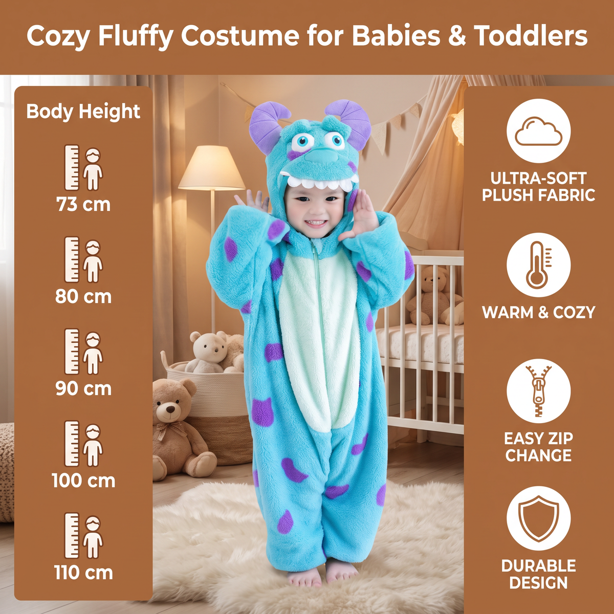 Cozy Fluffy Costume for Babies & Toddlers