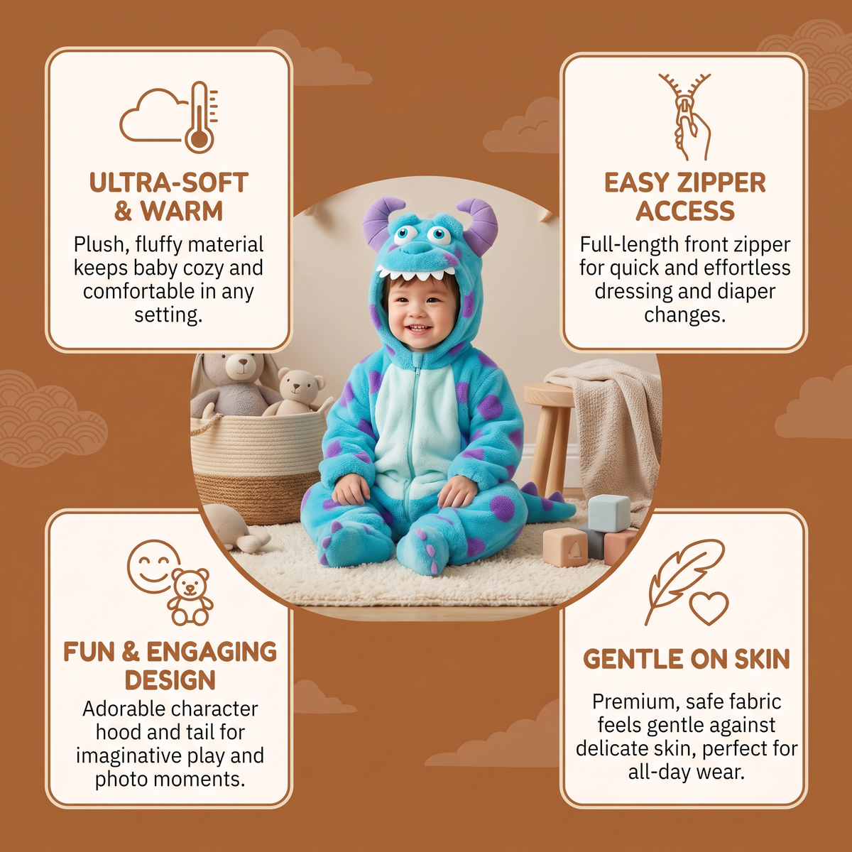 Cozy Fluffy Costume for Babies & Toddlers
