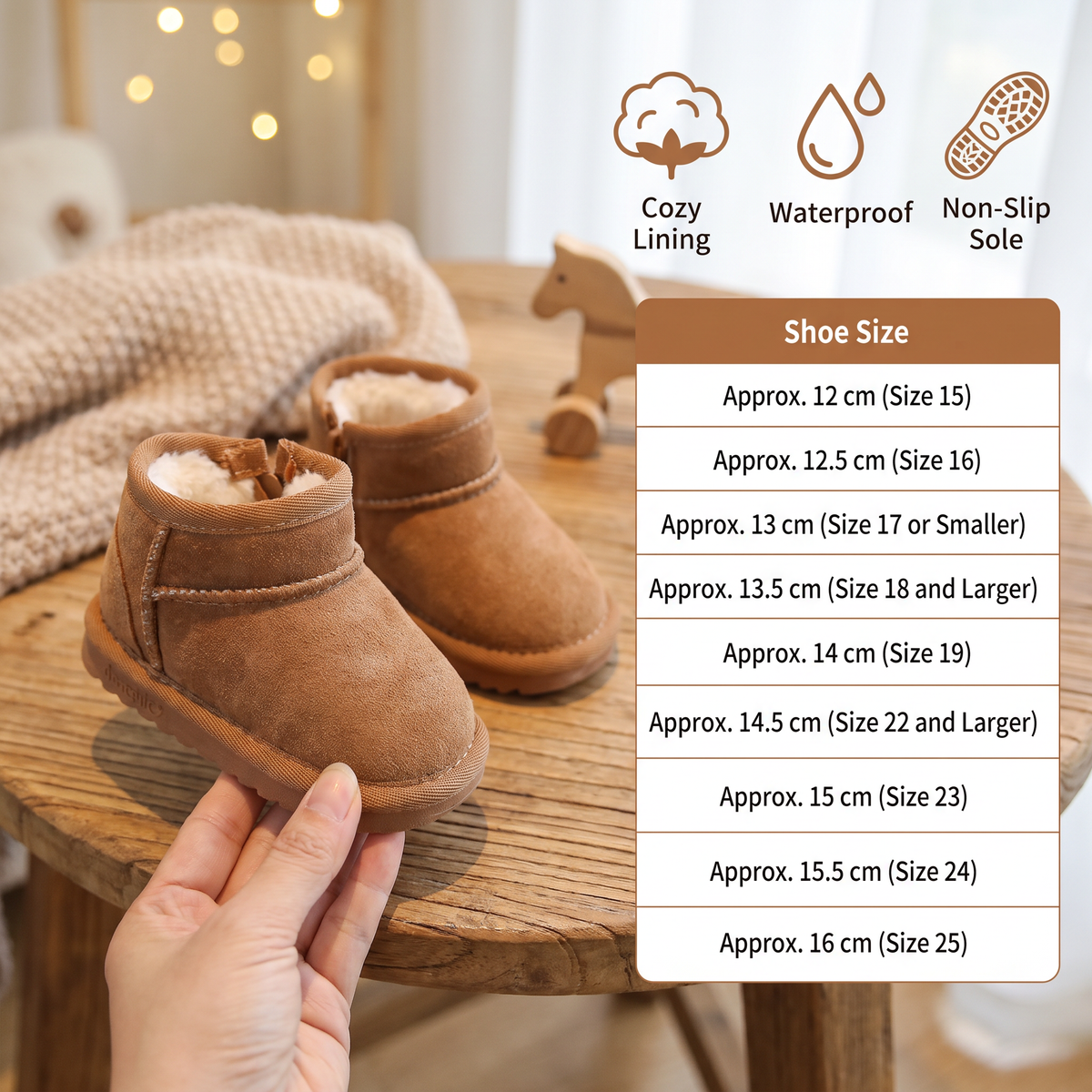 Cozy Waterproof Winter Boots with Non-Slip Soles