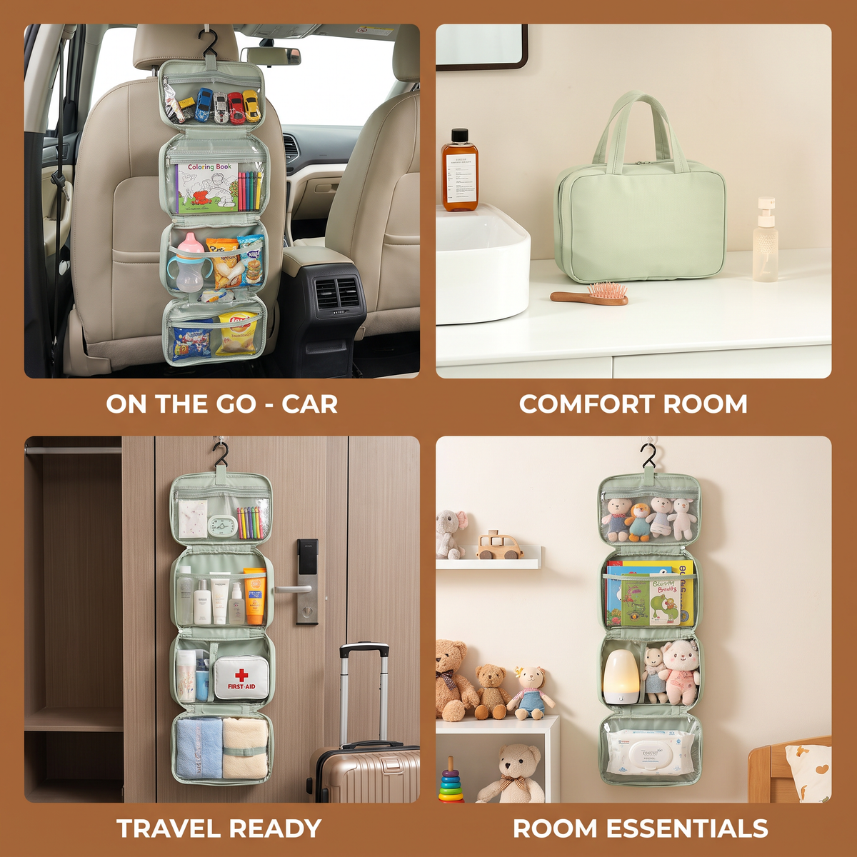 Family Travel Organizer Bag for Toys & Everyday Essentials