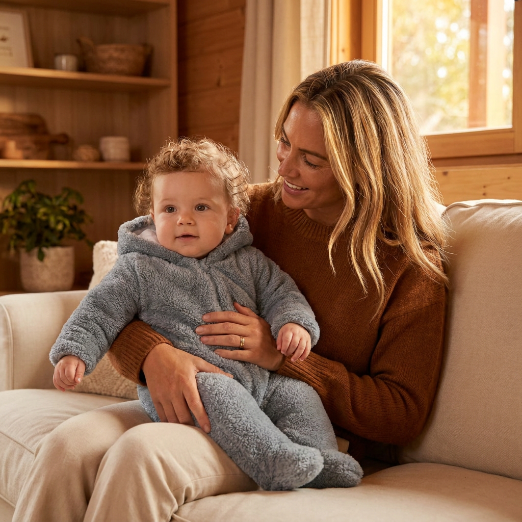 Soft & Cozy Baby Bear Hooded Jumpsuit