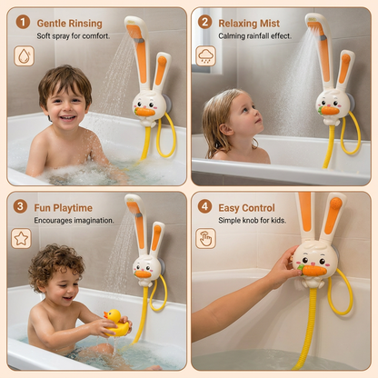 Baby Shower Toy with Bunny Design and Carrot Spray Head