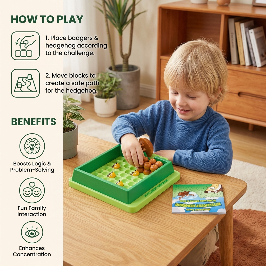 Intelligent Hedgehog - Brain Puzzle Game for Kids