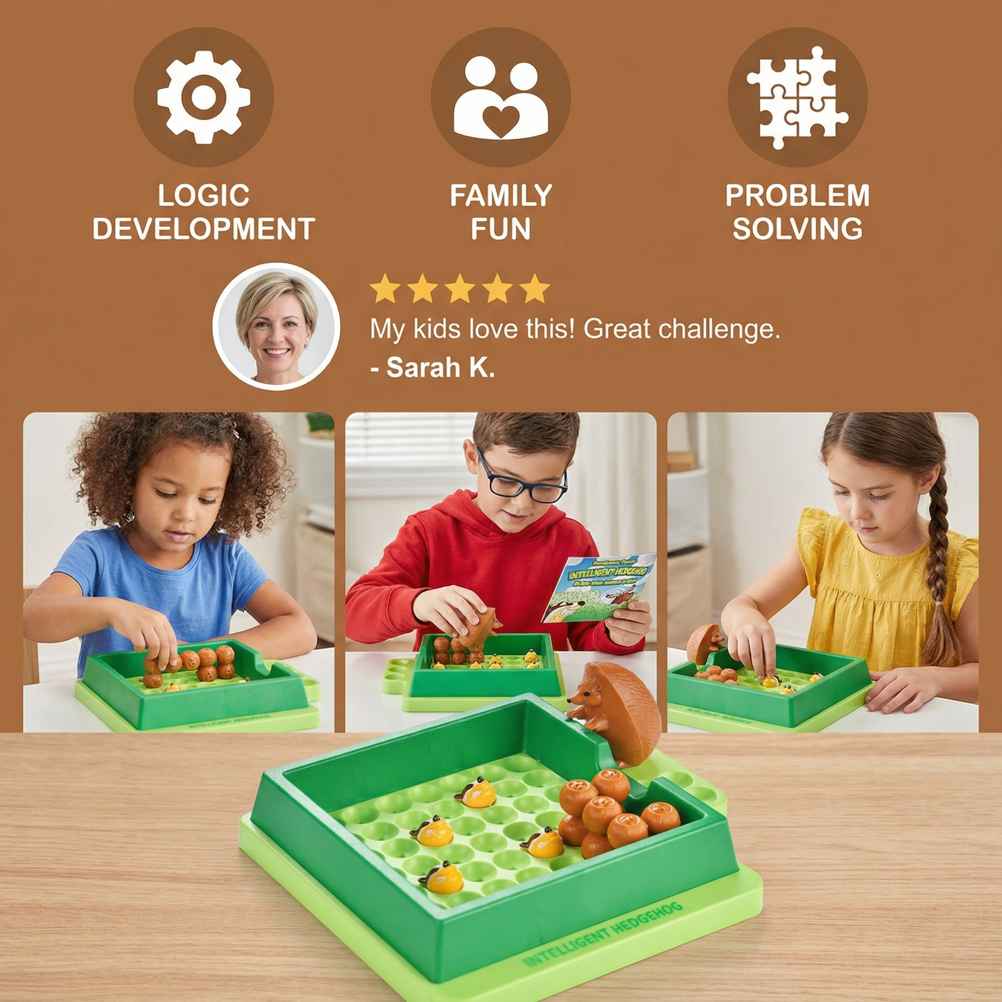 Intelligent Hedgehog - Brain Puzzle Game for Kids