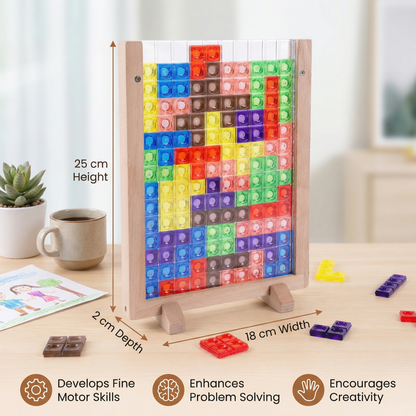 3D Colour Block Puzzle with Wooden Frame – Montessori Learning Toy