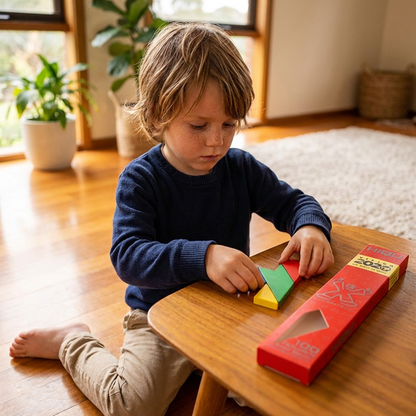 Wooden Tangram Puzzle – Montessori Geometry Learning Toy for Kids