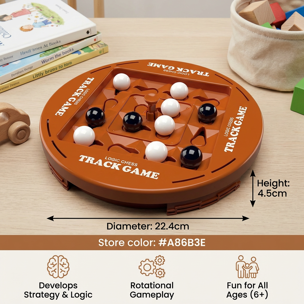 Rotating Logic Strategy Game – 4-in-a-Row Family Brain Teaser