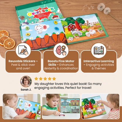 Montessori Reusable Sticker Book for Kids – Learning & Activity Busy Book