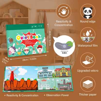 Montessori Reusable Sticker Book for Kids – Learning & Activity Busy Book