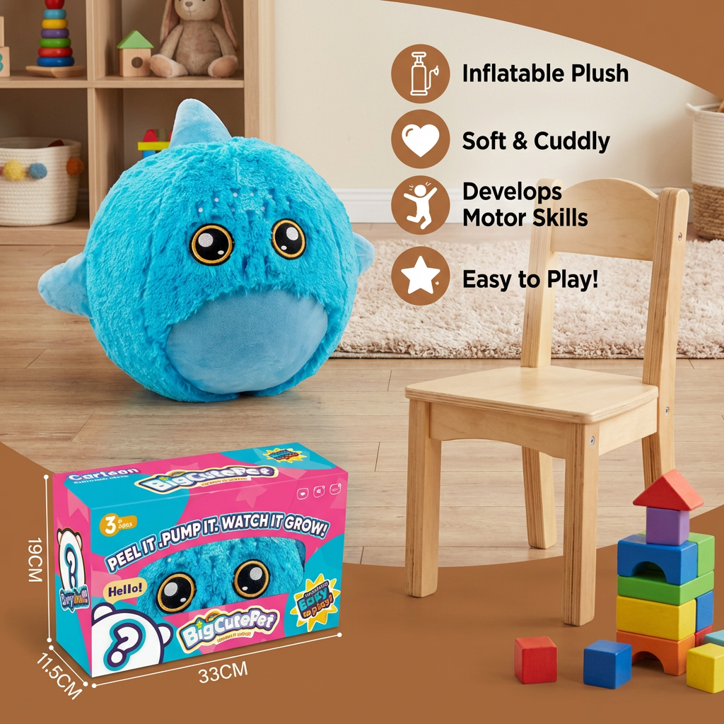 Inflatable Plush Hopping Animal for Kids – Bouncy Fun Toy